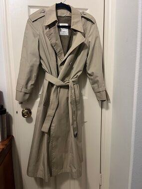 London Fog Beige Trench Coat with Belt